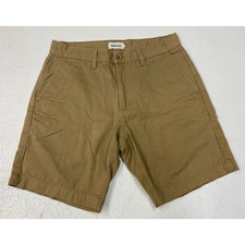 Men Taylor Stitch Foundation USA 9" cotton chino flat front shorts, 32