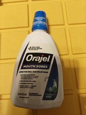 TD2- Orajel Antiseptic For All Mouth Sore Rinse Fresh Mint 16 Oz