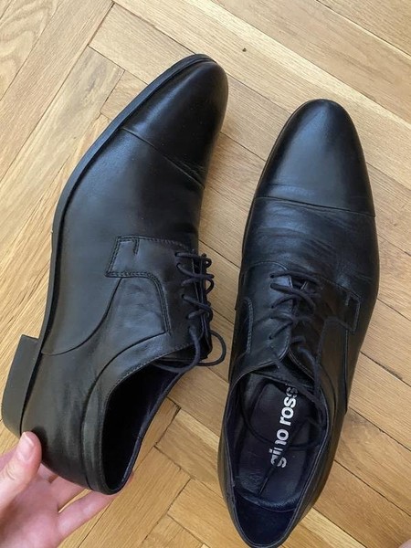 Men Gino Rossi Heels Black Leather 42