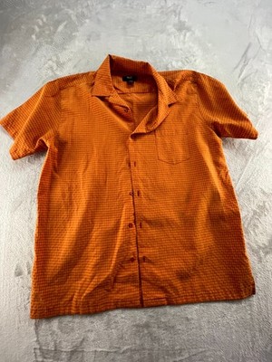 Mossimo Shirt Mens Large Orange Short Sleeve Front Pocket Casual