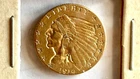 1914-D  $2.1/2  INDIAN HEAD Quarter Eagle GOLD Coin.  AU, a Beautiful Coin!