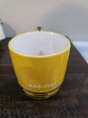 Star Trek Coffee Mug 22 oz Ergonomic Handle.Yellow/Gold-NCC-1701 USS ENTERPRISE