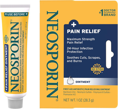 Neosporin + Pain Relief Max-Strength Triple Antibiotic Ointment - 1 Oz Tube