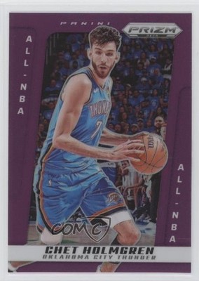 2024-25 Panini Prizm Deca All-NBA Purple Prizm 28/99 Chet Holmgren #276 pe8