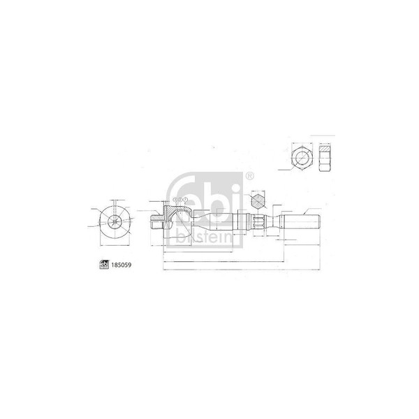 febi Bilstein Axialgelenk, Spurstange 185059 FüR Nissan, Vorderachse Links-image