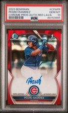Pedro Ramirez 2023 Bowman Chrome Red Lava Refractor 2/5 #PSA Gem Mint 10 - POP 2