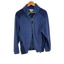 Columbia Fleece Jacket Full Zip Blue Color Block Women Size Large