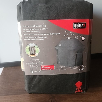 #ad Weber 7108 Grill Cover with Storage Bag for Summit 400 Series Gas Grills Genuine $42.99