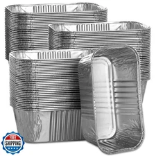 MOACOCK 100 Pack 1Lb Aluminum Mini Loaf Baking Pans, 6” x 3.5” x 