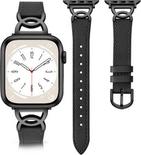 Slim Leather Band Compatible with Apple Watch Bands for Women 40Mm 38Mm 41Mm 42M