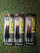 Pilot G2 Gel Ink Pen Refills Fine Point Black 3 Packs - 6 total 77240 NIP