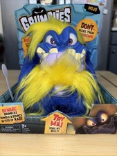 Grumblies Mojo Interactive Monster Plush Toy Blue Yellow Skyrocket Works/ Sound