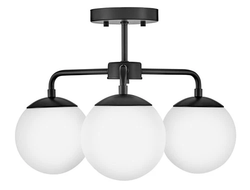Lark 84203 Julep 3 Light 20"W Semi-Flush Ceiling Fixture - Black - Picture 3 of 7