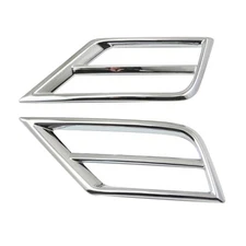 2Pcs L/R ABS Chrome Front Fog Light Lamp Frame Cover Trim For VW Tiguan B