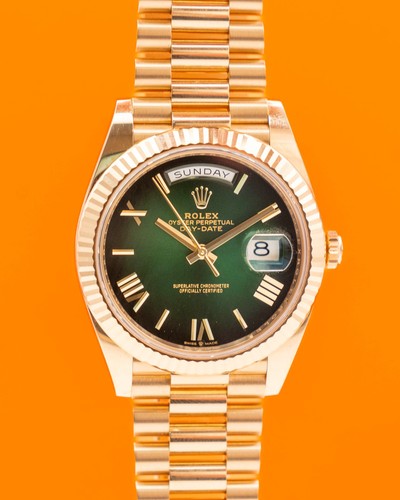 Rolex Day-Date 40mm 2025 228238 Presidential Green Ombre Dial