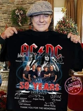 Ac dc 50 years 1973-2023 thank you for the memories shirt Te2738