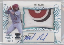 2021 Leaf Trinity Patch Auto Platinum 61/99 Mat Nelson #PA-MN1 Patch Auto 0us4