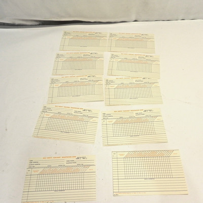 VINTAGE GULF OIL SAFETY CHECK ''CAR-CHEK'' REGISTRATION CARDS LOT OF 10