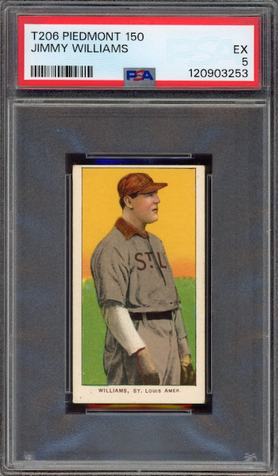 T206 Piedmont 150 Jimmy Williams PSA EX 5