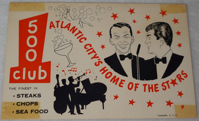 500 Club Atlantic City The Five Famous Nightclub Vintage Original Postcard