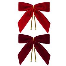 Small Velvet Christmas Bows 24 Pieces Decorative Small Velvet Ornament