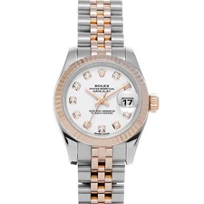 ROLEX Datejust 179171G white/diamond WATCH 702461