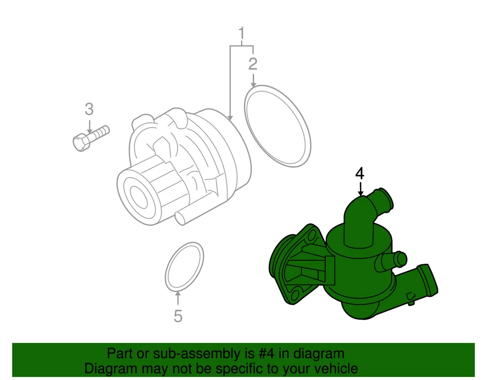 Carcasa Termostato Original Volkswagen 03L-121-111-AM Foto 2 de 4