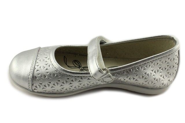 Garvalin Girls Silver Mary Jane Leather Shoes (182601 Plata Silver) | eBay