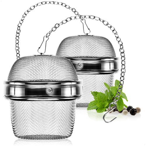 2x Edelstahl Teesieb Teefilter Edelstahl Rostfrei Für Tassen Und Kannen Teeei DE - Bild 1 von 8