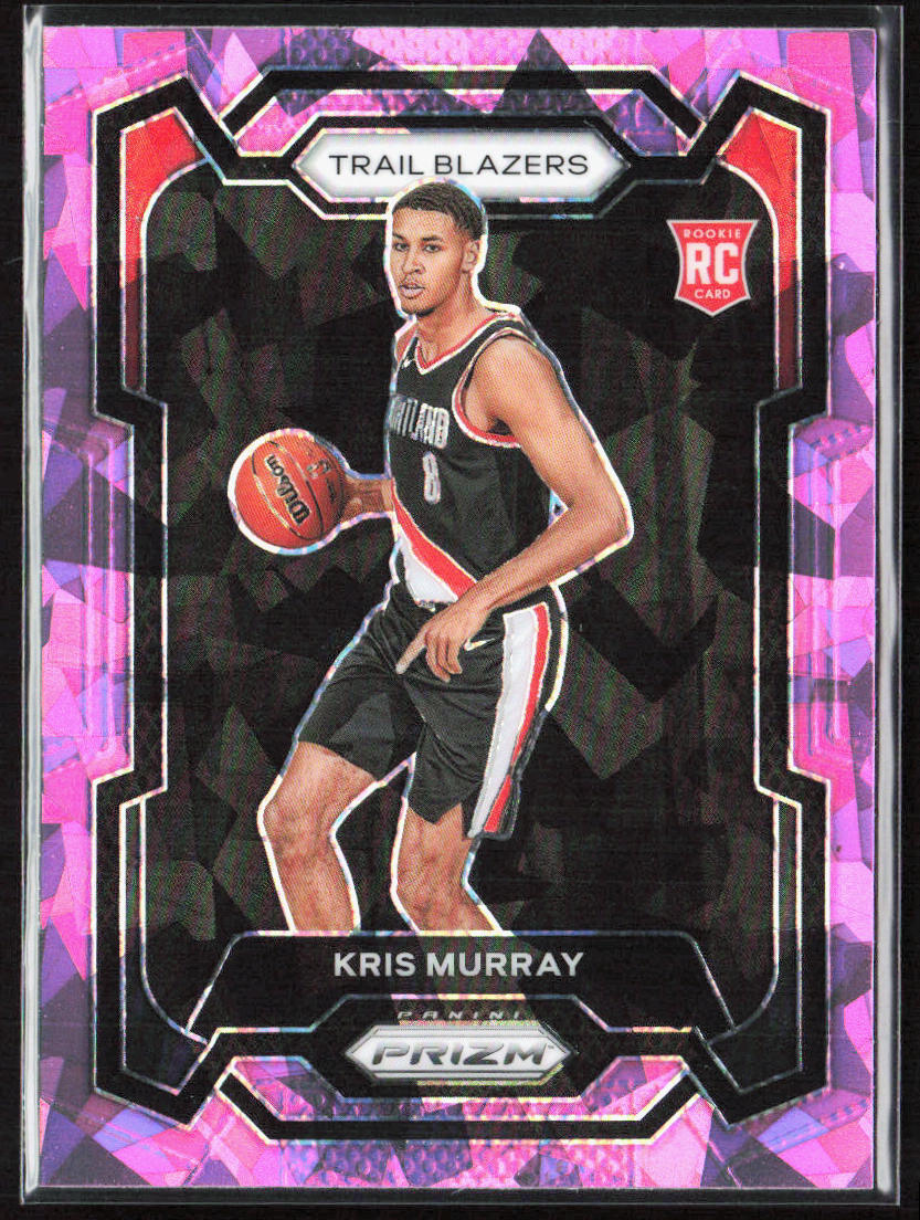 2023-24 Panini Prizm Kris Murray Pink Ice Rookie RC #142 Portland Trail Blazers