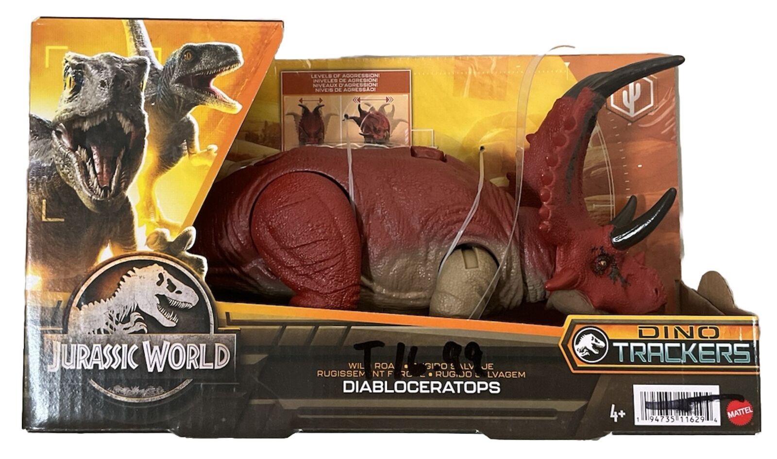 Jurassic World Diabloceratops Wild Roar Dino Trackers By Mattel