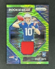 2024 Panini Prizm DRAKE MAYE ROOKIE GEAR NEON GREEN PULSAR PRIZM #RG-DME