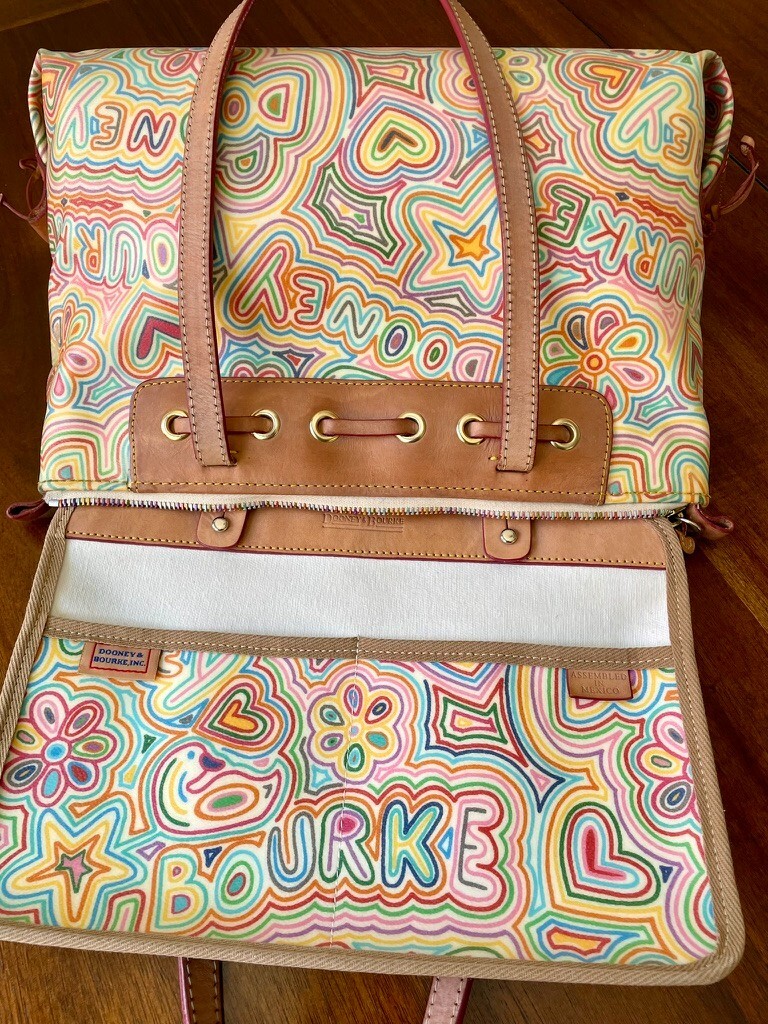 Vintage Dooney & Bourke Y2K Rainbow Zipper Shoulder Bag and Wristlet USA image 4