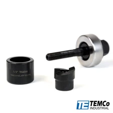 TEMCo TH0391 - 1/2" Conduit Hole Size Knockout Punch Unit with Manual Draw Stud