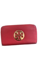 Tory Burch Leather Keychain Wallet, Red