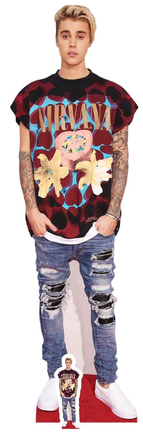 Justin Bieber Ripped Jeans Style Lifesize and Mini Cardboard Cutout / Standee