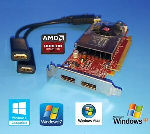 Dell Optiplex 3020 7020 9020 Sff Low Profile Amd Dual Hdmi Video Graphics Card Ebay