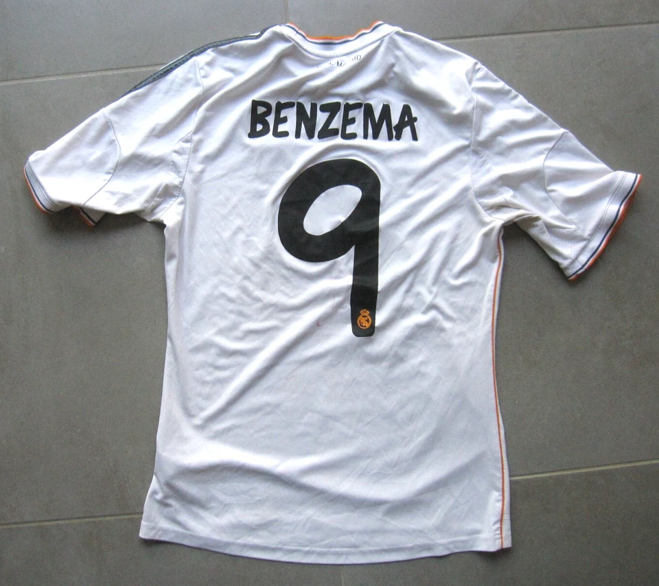 Maillot Real Madrid 2013-2014 Benzema Adidas camiseta shirt trikot taille M - Photo 1/4