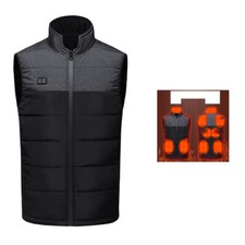 Heated Vest Warm Gilet Winter Men Women Electric USB Jacket Heating Coat Thermal