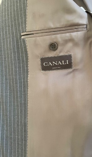 Canali Gray Chalk Stripe Wool Suit 42L (Eu 52) NWT - Picture 9 of 11