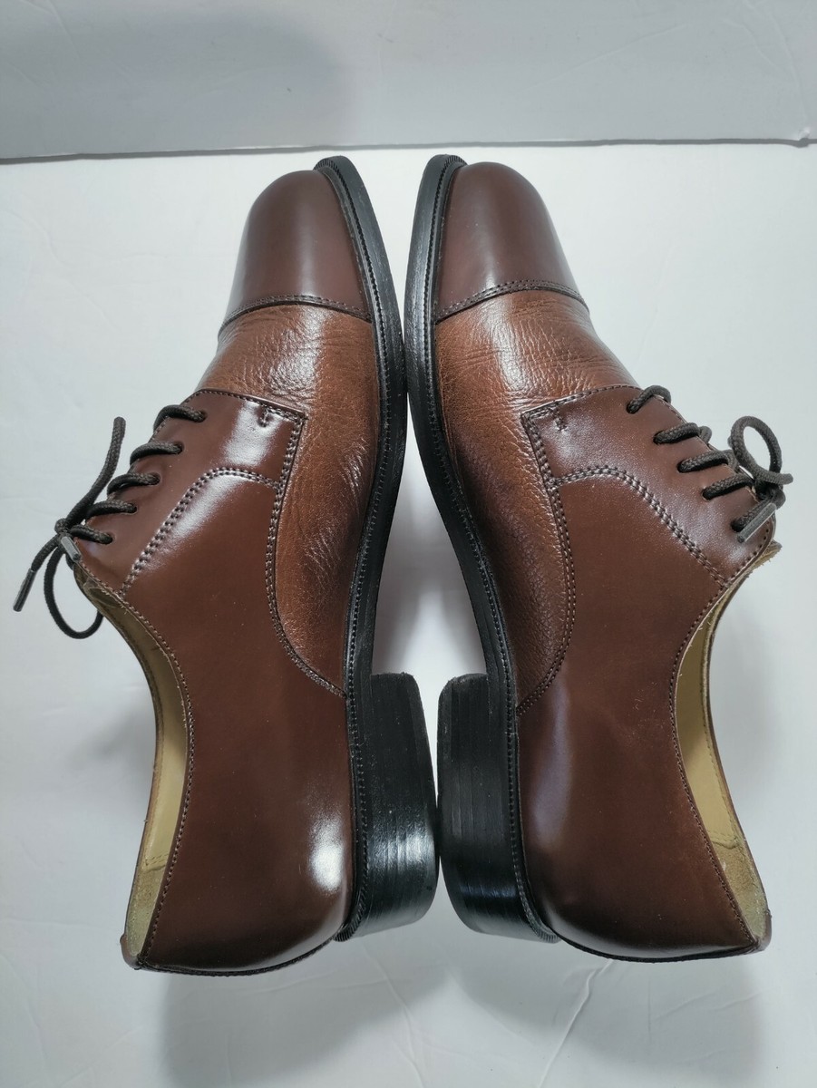 FLORSHEIM Imperial Men 8 D Brown Leather 2-Tone Cap Toe  display picture 1