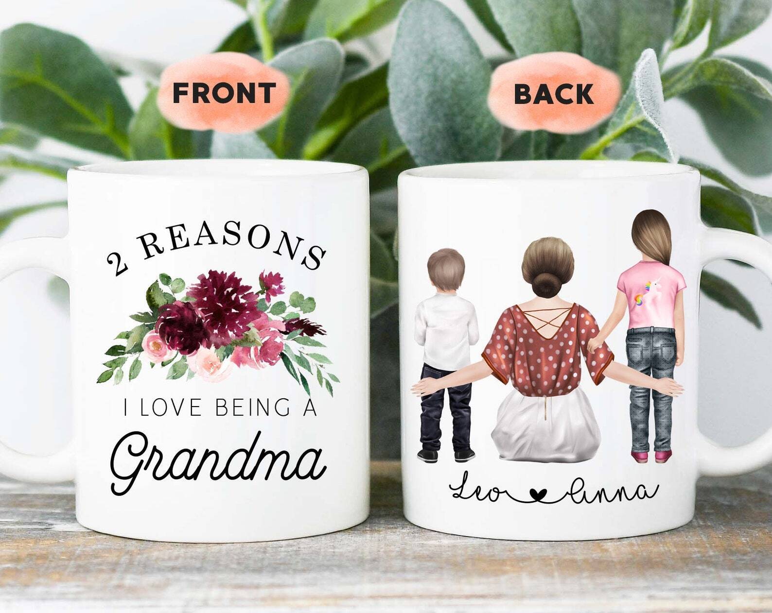 Personalized Grandma Mug Best Grandma Gift With Grandchildren Mug Mimi Mug