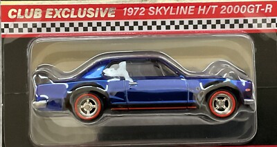 HOT WHEELS RLC 1972 SKYLINE H/T 2000GT-R WITH PATCH AND BUTTON CLUB CAR NIP
