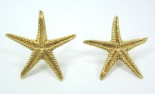 STUNNING 14K YELLOW GOLD STARFISH STUD EARRINGS 7.2G