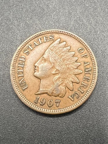 1907 Indian Head Cent Penny – "Full Liberty" – Circulated, Uncertified, Philadelphia Mint, Copper