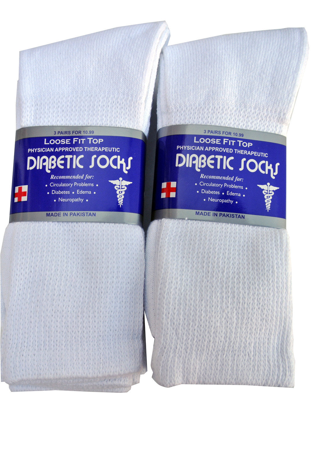 3, 6, or 12 Pairs Diabetic CREW circulatory Socks Health Men’s Cotton All Sizes