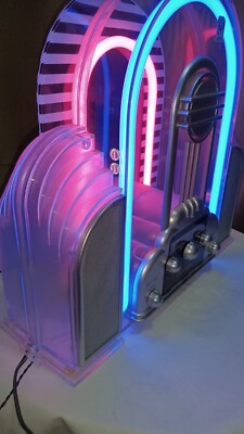 MARILYN NEON RADIO BY CICENA JUKEBOX 1988 AM FM DECO STYLE ADAPTOR