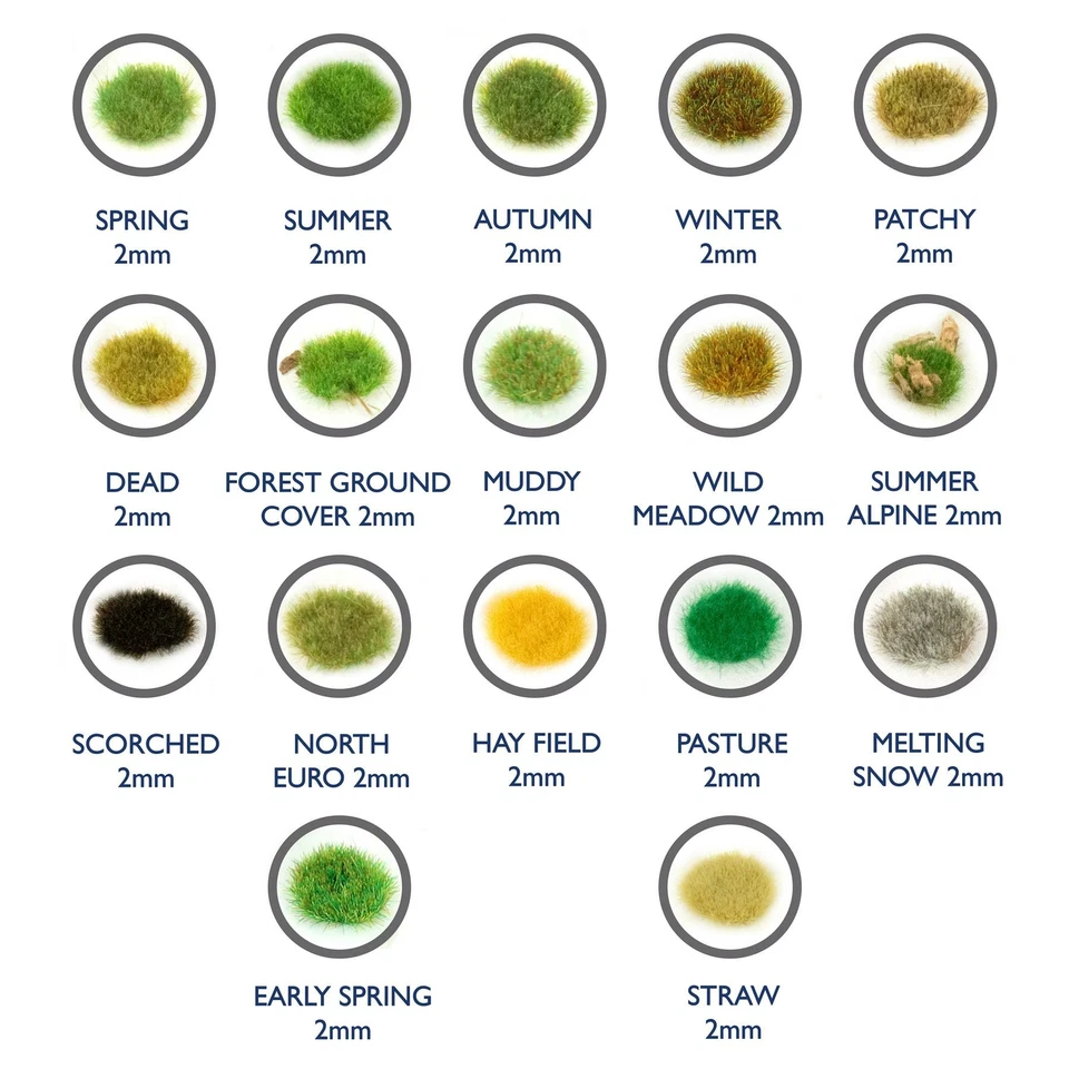 WWS Mechones Autoadhesivos de Hierba Estática x 100 – Diorama Escenografía - Imagen 2 de 4