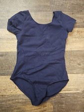 Bloch Girls Dance Leotard Cap Sleeve/Short Sleeve, Size 14 NAVY