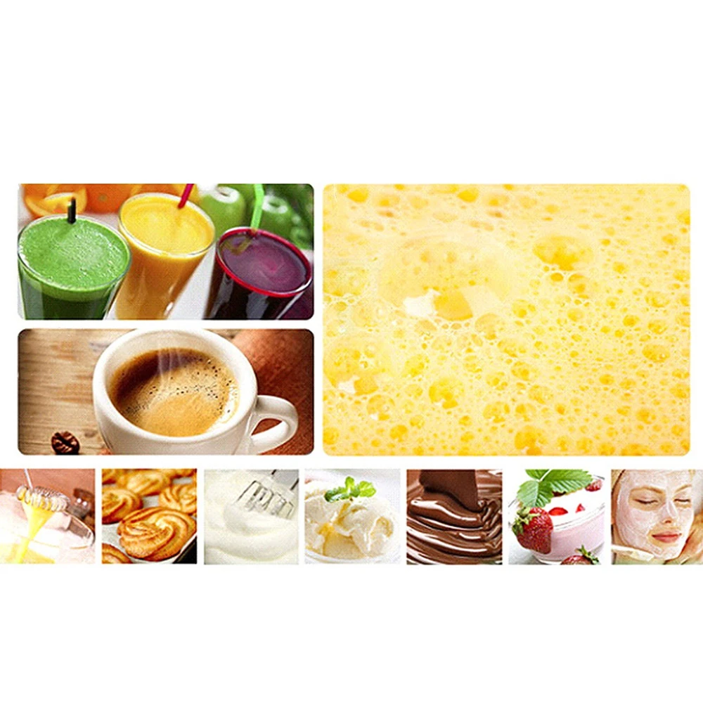 Milk Frother Handheld Electric Coffee Beverage Mixer Stainless Steel Whisk